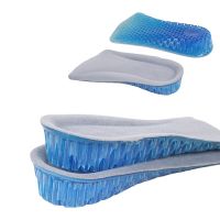 Palmilha de silicone com gel de elevação para altura masculina e feminina almofada para inserir no calcanhar durável e confortável 1 par