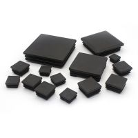 10pcs Square Plastic Black Blanking End Caps Furniture Leg Tube Pipe Inserts Plugs Bung Decorative Dust Cover 13x13mm-100x100mm