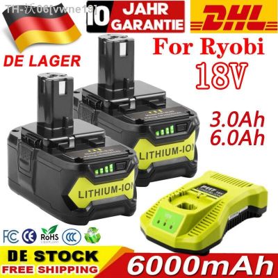 For Ryobi 18V Cordless Tool Battery RB18L25 P107 P108 P109 P102 P103 3/6Ah For Ryobi 18V Replacement Lithium Battery [ Hot sell ] vwne19