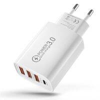 hot【DT】 20W 4 Ports USB 5V4A Charger QC3.0 Charging EU/US Plug Outlet 110V 220V