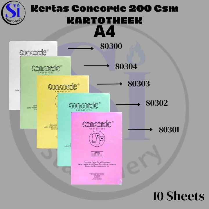 Kertas Concorde A4 200Gsm 10Sheets | Lazada Indonesia