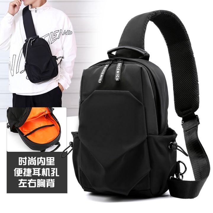 กระเป๋าสะพายข้างผู้ชาย-กระเป๋าคาดเอว-mens-sports-waterproof-and-durable-multi-function-outdoor-casual-fashion-chest-bag