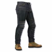 KOMINE PK-719 MotorCycle Motocross Mesh Denim Jeans Dirt Bike MTB Riding Jeans Racing Pants Hip Knee Pads Pants