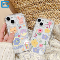 เคสสำหรับ OPPO F11 F21โปร A1 A3S A1โปร A5S A5 A7 A8 A9 A12 A33 A12E A36 A15รูปการ์ตูนหมีมีขอบหยัก TPU ซิลิโคน