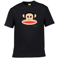 [มีสินค้า]【s-5xl】ผ้าฝ้าย 100%ALVA Paul Frank Black Fashion เสื้อยืดคอกลมสีดำสำหรับผู้ชาย