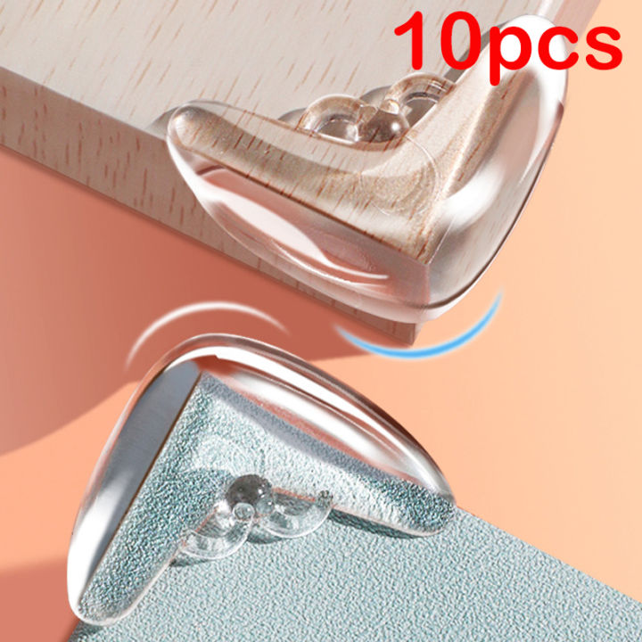 10pcs Croppable Window Edge Corner Guards 65x65mm Soft PVC Covers with  Double-Sided Tape for Furniture Protection and Child Safety