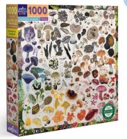 eeBoo Mushroom Rainbow 1000pc Square Puzzle จิ๊กซอว์รูปสายพันธุ์เห็ดแบบ 1000 ชิ้น