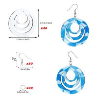 30Pcs Sublimation Blanks Earring Blank Heat Transfer Earrings With Ear Hooks Jump Rings For DIY Jewelry