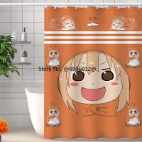 อนิเมะ Himouto ปี2023! Umaru-Chan ห้องน้ำม่านอาบน้ำโพลีเอสเตอร์กันน้ำตกแต่งบ้านม่านกับตะขอสีขาวอาบน้ำม่าน