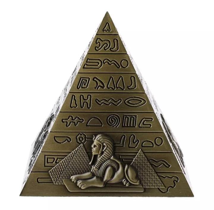 วัสดุโลหะผสมเหล็ก-โมเดลปิรามิด-สัญลักษณ์อียิปโบราณ-เหมาะสำหรับตกแต่งบ้าน