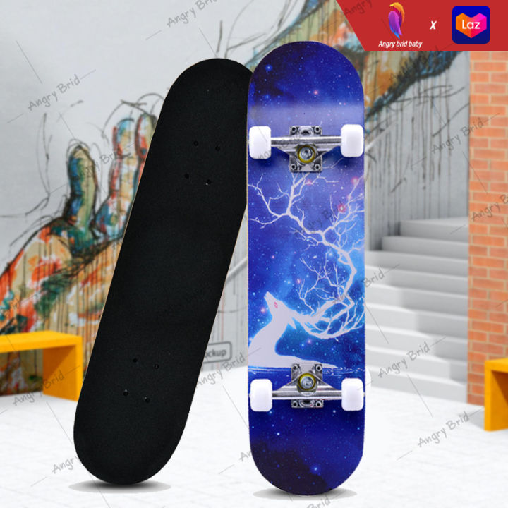 สเก็ตบอร์ดผู้ใหญ่-สเก็ตบอร์ดเด็กโต-skateboard-บอดสเก็ต-แผ่นสเก็ตบอร์ด-80x20ซม-สเก็ตบอร์ดหัดเล่น