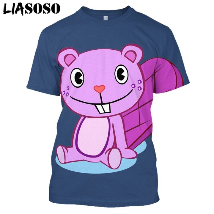 liasoso-ใหม่-harajuku-สไตล์เสื้อ-tees-ผู้ชายผู้หญิงลำลองเสื้อยืดอะนิเมะ-happy-tree-friends-3d-พิมพ์เสื้อแบรนด์เสื้อผ้า-a138