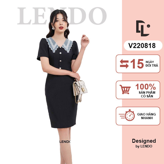 Đầm công sở dáng ôm LENDO chất liệu Twill silk cao cấp V220707 ...