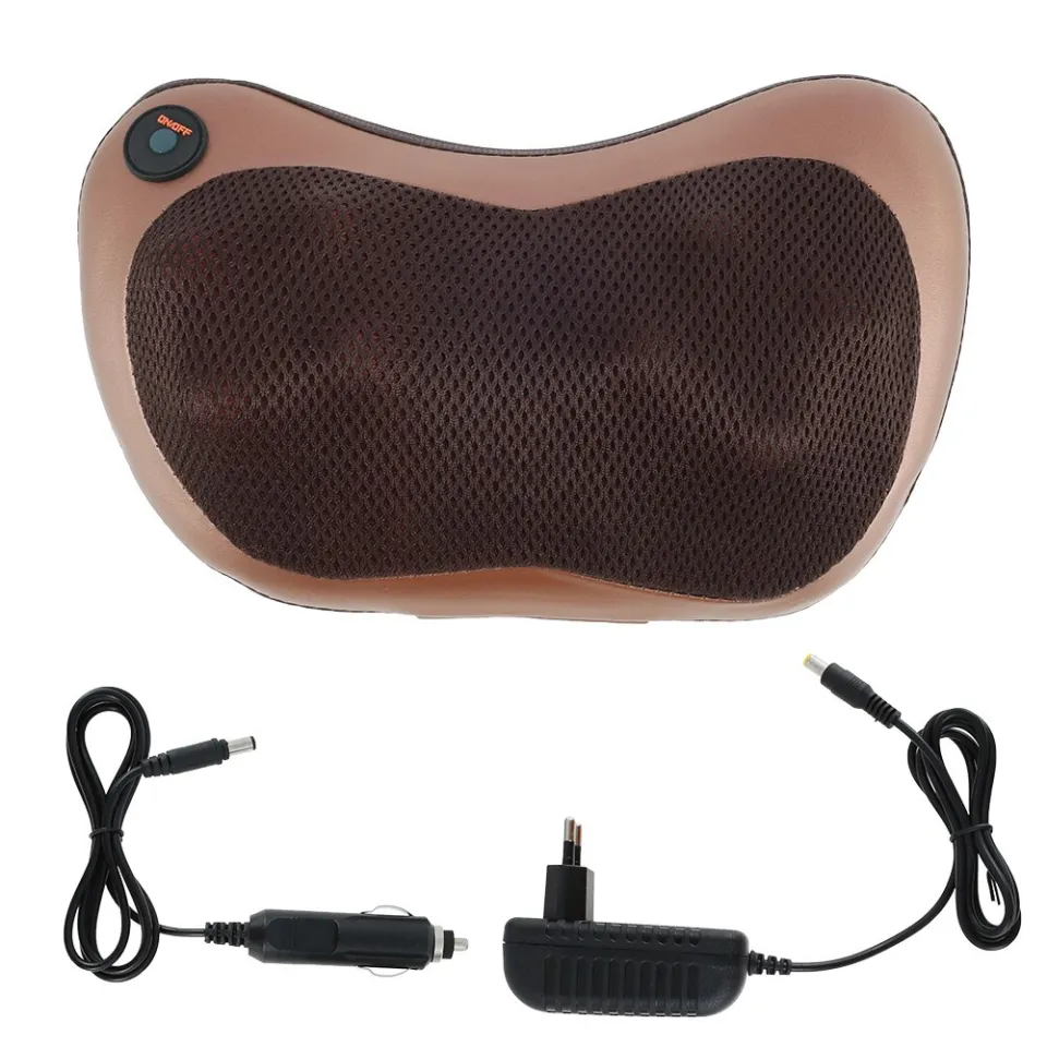 8D Head Electric Massage Pillow Infrared Heating Neck Massager, at Home Car