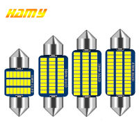 1x พู่ห้อย 31 มม. 36 มม. 39 มม. 41 มม. C5W C10W หลอดไฟ LED Canbus ไม่มีข้อผิดพลาดภายในรถอ่านไฟ LED โคมไฟป้ายทะเบียน 3014 SMD-ujce8277