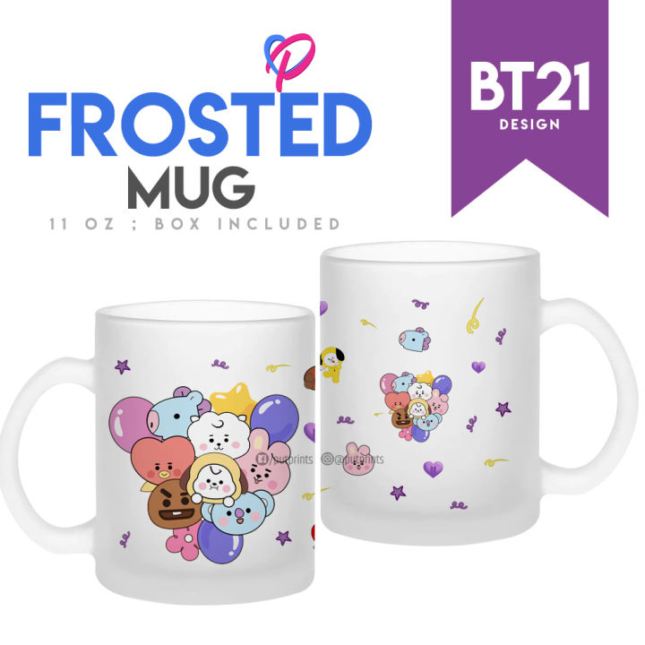 FREE NAME: BT21 mug, coffee mug, frosted mug, mug for gift, BT21 ...