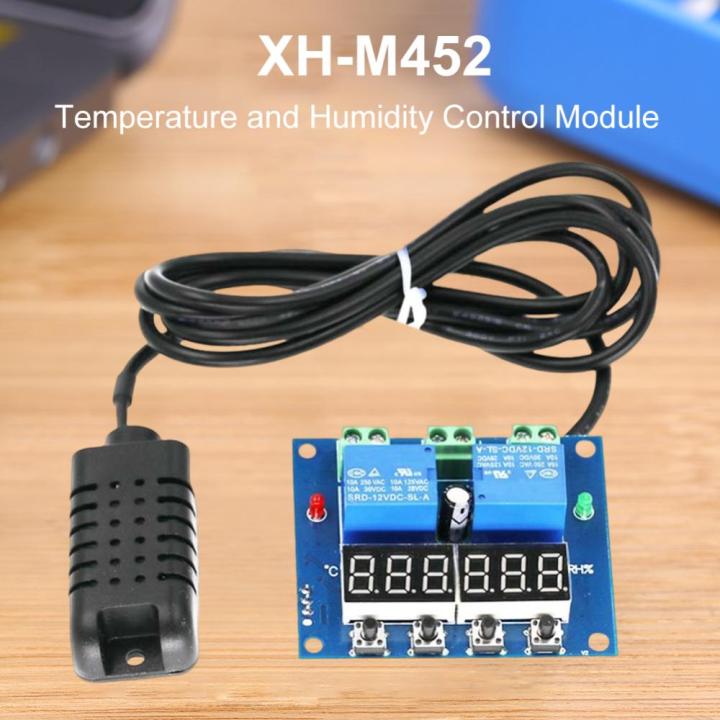 xh-m452โมดูลอัตโนมัติ-dc-12v-ตัวควบคุมอุณหภูมิความชื้น10a-สูงสุดมีความแม่นยำสูง