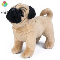 ANGCHI Boneka Mainan จำลองแบบนุ่มสมจริง33ซม. ตุ๊กตาสัตว์ยัดนุ่นหมาปั๊กของเล่นตุ๊กตาของขวัญสำหรับเด็ก