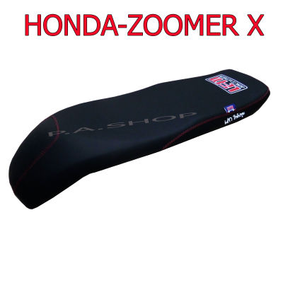 เบาะแต่ง เบาะปาด เบาะรถมอเตอร์ไซด์สำหรับ HONDA-ZOOMER X ตรงรุ่น หนังด้าน ด้ายแดง งานเสก  สุดเทพ