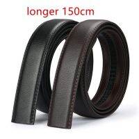 Mens Buckle Headless Belts Leather 3.5cm Wide 150cm