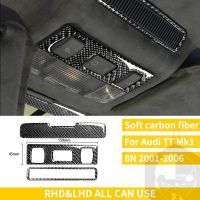 For Audi TT MK1 8N 2001-2006 Carbon Fiber Car Interior Sticker Door Handle Steering Wheel ACCD Panel Decoration Accessories