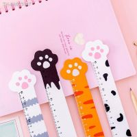 ▪❈๑ Oeny 1 Pcs Cute Kitty Cat Paw Wooden Straight Ruler Kawaii Stationery Funny Drawing Gift Korean Office School Measuring Drawing