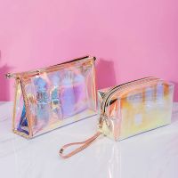 ✻♦❄ Fashion PVC Transparent Women Make Up Case Laser Beauty Organizer Pouch Mini Jelly Bag For Ladies Cosmetic Bag