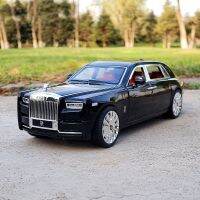 ของเล่นเหล็กหล่อ1/20แบบม้วน-Royce Phantom โมเดลรถยนต์ของเล่นโลหะรถลากจำลองเสียงและไฟของขวัญสำหรับเด็ก