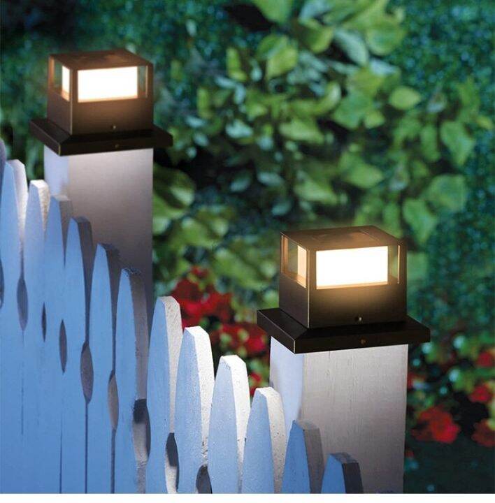 【Philippine Local Delivery】LED Solar Fence Post Light Outdoor