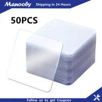 Manooby เทปกาวสองหน้า50ชิ้น,เทปนาโนไร้รอยต่อกาวสองหน้าไม่ต้องเจาะรูกันน้ำนำกลับมาใช้ใหม่ได้