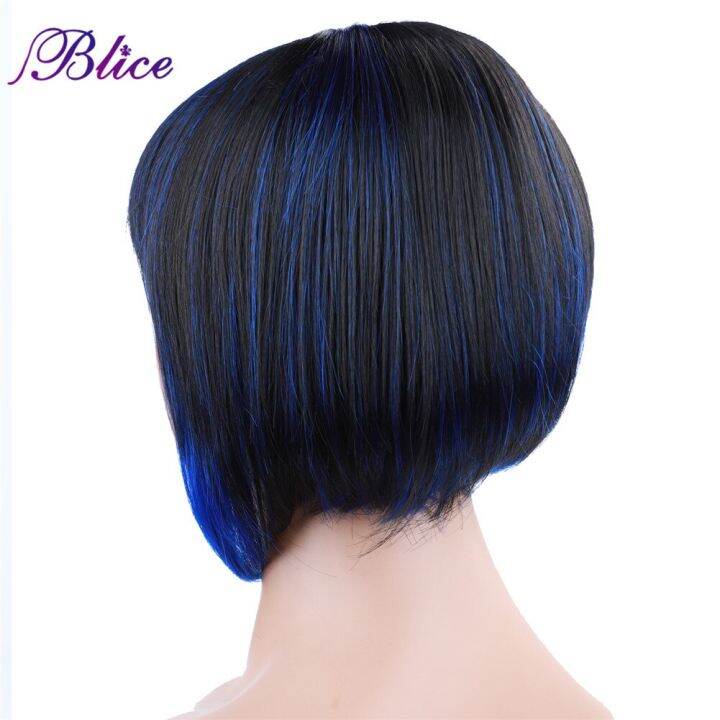 blice-synthetic-wig-omber-blue-short-straight-wigs-100-kanekalon-heat-resistant-cosplay-wig-with-bangs-for-women