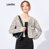 HOT”(เซเลปเลือก)Lovito หรูหรากระเป๋าใส่เสื้อยืดสไตล์เกาหลี