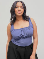 Cider Ruched Cami Crop Top Curve &amp; Plus