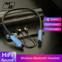 หูฟังบลูทูธไร้สายขนาดเล็กเกิด TWS ห้อยคอกันน้ำหูฟัง HIFI สเตอริโอเล่นเกมกีฬาเฮดเซ็ตหูฟังเอียร์บัดสนับสนุน TF การ์ด