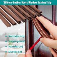 ❄┇✾ 6M Silicone Rubber Self-adhesive Sealing Strip Soundproof Doors Window Anti-collision Weather Strip Gap Blocker Insulation Tape