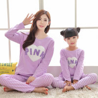 Family Matching Christmas Pajamas Set Women Girls Sleepwear Nightwear Fashion Cartoon PJS Set