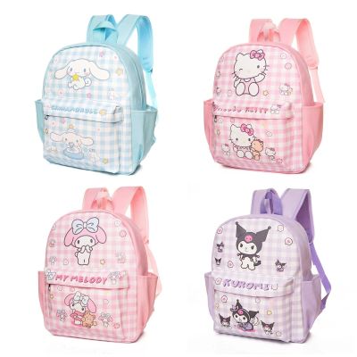 Sanrio Backpack Cute Cartoon My Melody Kuromi Pochacco Large Capacity Childrens Light Leather School Bag Cinnamoroll Backpack