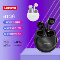 Lenovo HT38 TWS Headset BlueTooth Earphone หูฟังบลูทูธ 5.0 หูฟังไร้สายบลูทูธ พร้อมไมโครโฟน IPX5  เหมาะสำหรับเล่นกีฬา สเตอริโอ