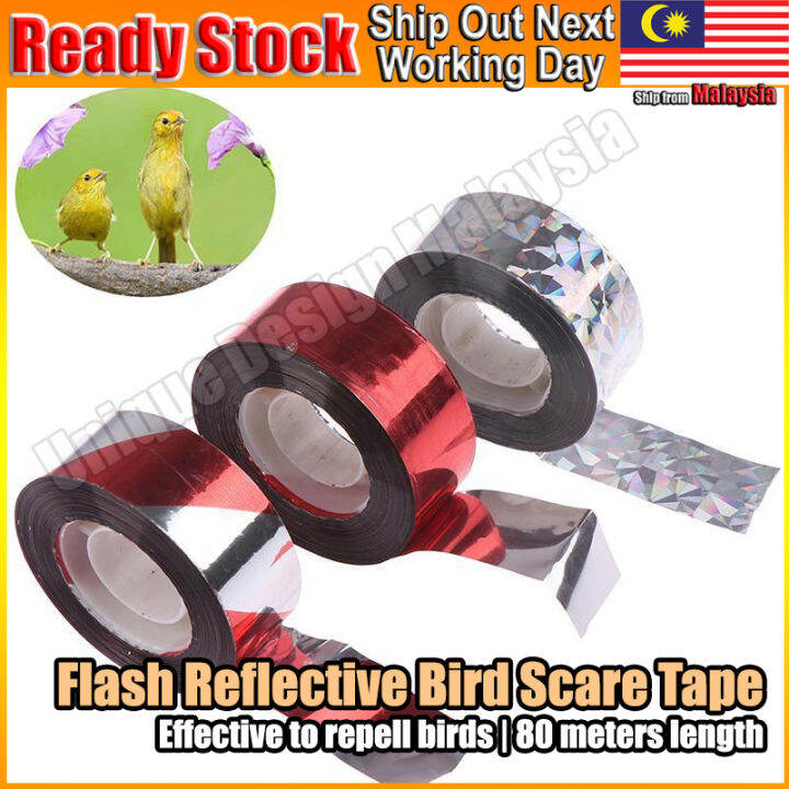 80M Flash Reflective Bird Scare Tape Repeller Ribbon Tapes Repel