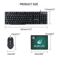 3-IN-1 Mechanical Gaming Keyboard Mouse Set With Mouse Pad Keyboard And Mouse And Mouse Pad Combohot