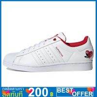 A D I D A S _Originals Superstar White Red Men Unisex Casual Lifestyle Shoes GW4416  รองเท้าลำลอง รุ่นท็อป โดดเด่นด้วยการออกแบบและลายที่สวย เป็นเอกลักษณ์ ไม่เหมือนใคร