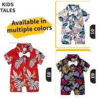 COD DSFERTEREERRE Summer 2022 Baby Boys Clothes One-Piece Romper Printting Floral Cotton Short Sleeve Bow Tie Toddler Jumpsuit For Newborn Party Beach Clothes