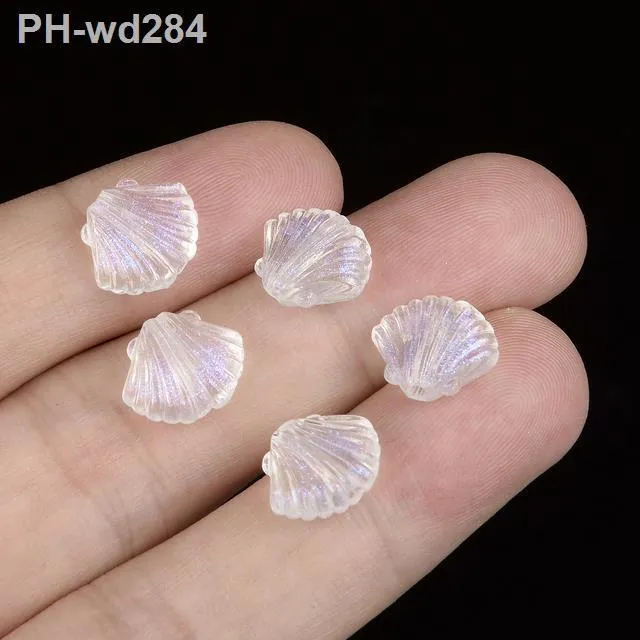10pcs-white-clear-acrylic-shell-shape-beads-loose-spacer-beads-for-jewelry-making-diy-handmade-bracelets-handmade-accessories