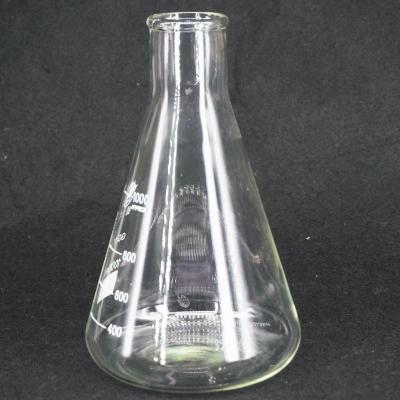 Yingke ขวดทดลองพลาสติกทรงกรวยแก้วบอโรซิลิเกตคอกว้าง1000มล. สำหรับห้องปฏิบัติการทางเคมี
