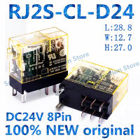 5ชิ้นรีเลย์ RJ2S-CL-D24 RJ25 DC24V 8Pin 8A