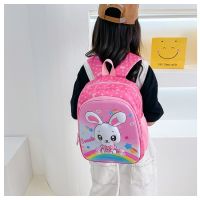 New Style Children Backpack Girls Bunny Schoolbag Primary School Students Little Cute Casual Cartoon All-Match Student Schoolba 【AUG】