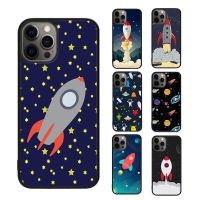 Cartoon Rocket Phone Case cover For iPhone 14 13 Pro Max Coque 12 11 Pro Max For Apple 8 PLUS 7 6S XR X XS fundas