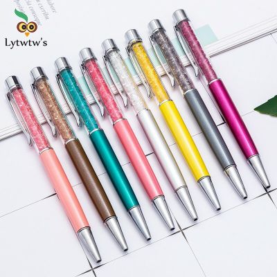 1 PCS Lytwtws Roller Ballpoint Pen Office School Supply Stationery Crystal Diamond Metal Creative Kawaii Spinning Nurse Wedding Pens