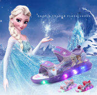 New Frozen Girls Sandals Summer Childrens Sandals with Led Light Shoes Glow Childrens Shoes