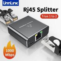 Unnlink Rj45 Splitter 1 to 2 Gigabit Ethernet Adapter Internet Network Cable Extender Rj45 Connector for PC TV Box Router Sharer